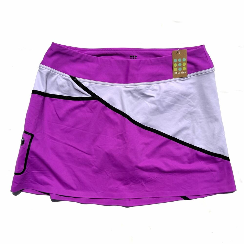 Title Nine Futurama Swingback Skirt Womens Large Electric Orchid Purple Athletic